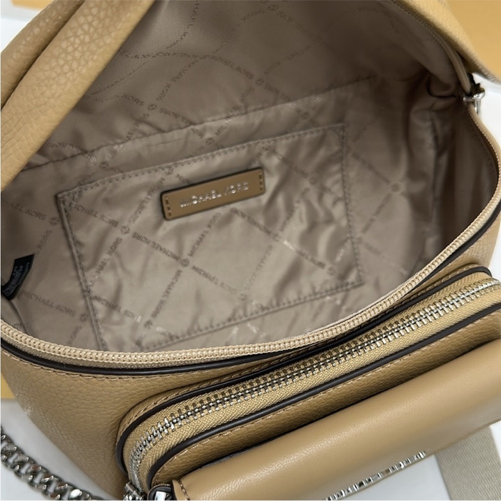 Michael Kors Maisie Large Pebbled Leather 2-in-1 Sling Fanny Pack Waist Belt Bag - Picture 2 of 16